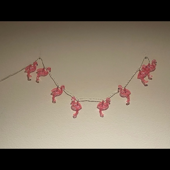 Indoor and Outdoor Flamingo Lamp and String Lights - Picture 5 of 11